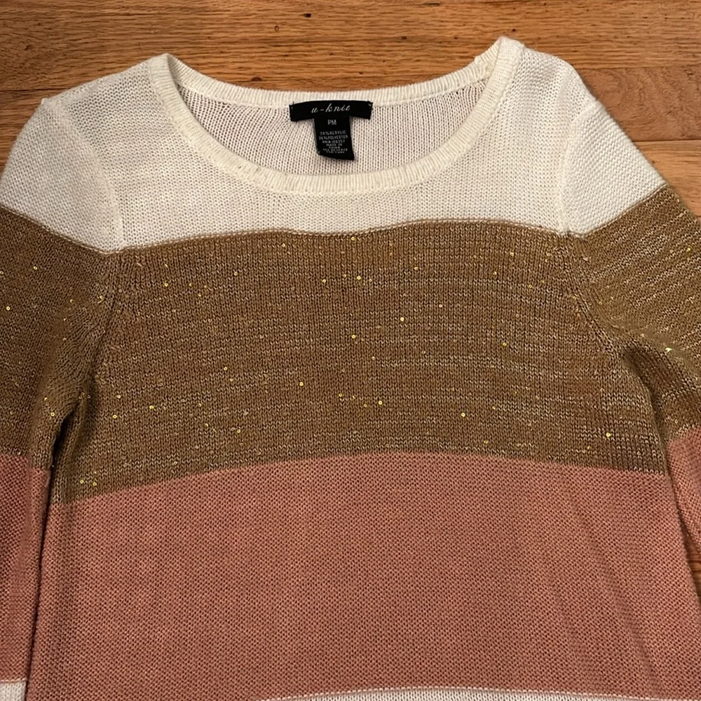 LAST CHANCE TIL 7/27! BOGO FREE! Tri colored Sweater